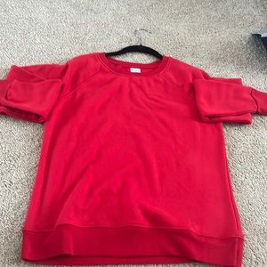 Red soft crew neck no tags only worn once